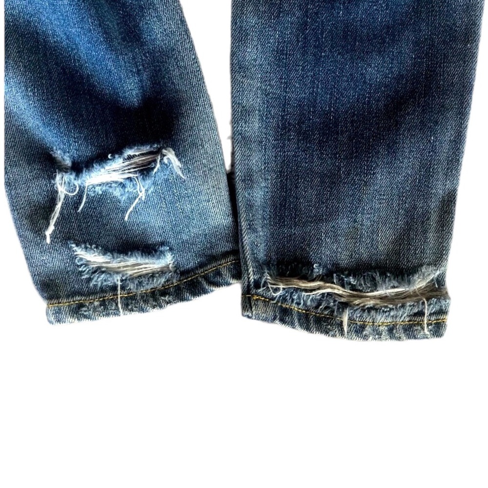 Vintage Lo Rise PRPS Distressed Skinny Jeans with Red Bandanna Accent - Picture 8 of 10